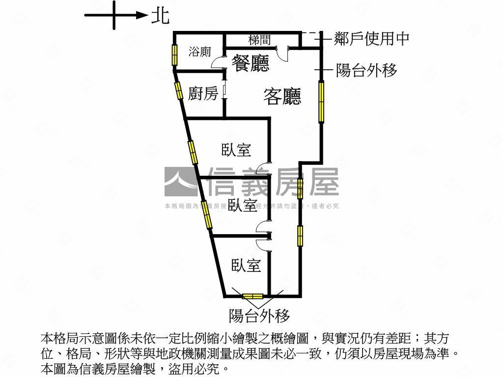 近捷運３樓美寓房屋室內格局與周邊環境
