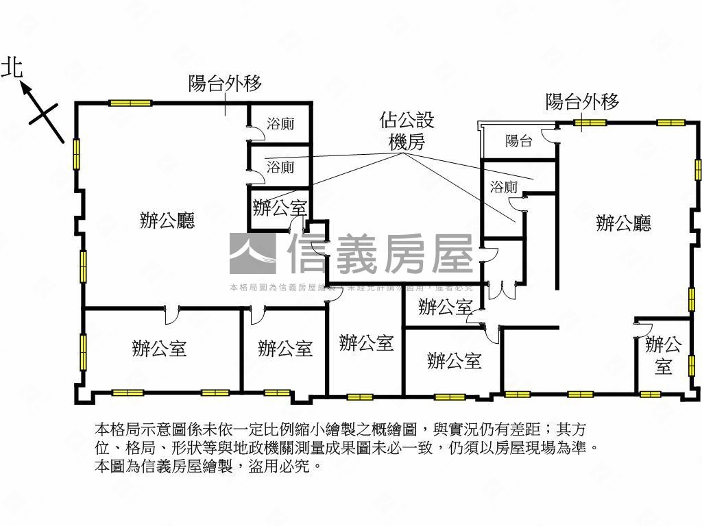 內科京華面河景整層美辦房屋室內格局與周邊環境