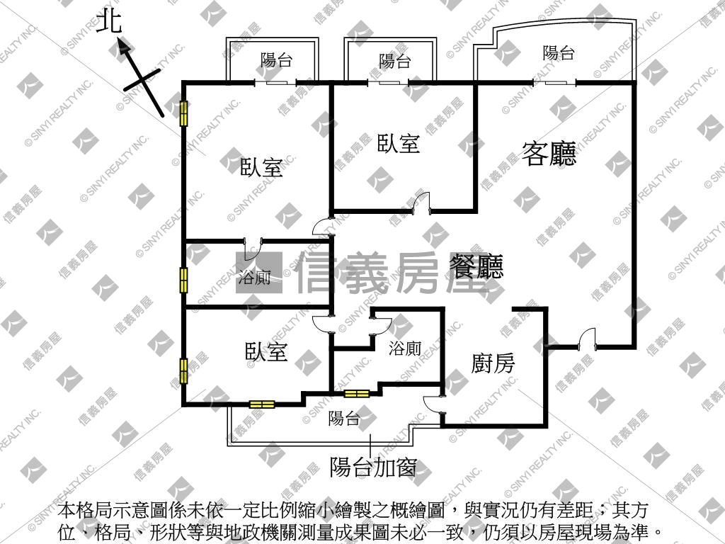 時光織錦美裝潢高樓３房房屋室內格局與周邊環境