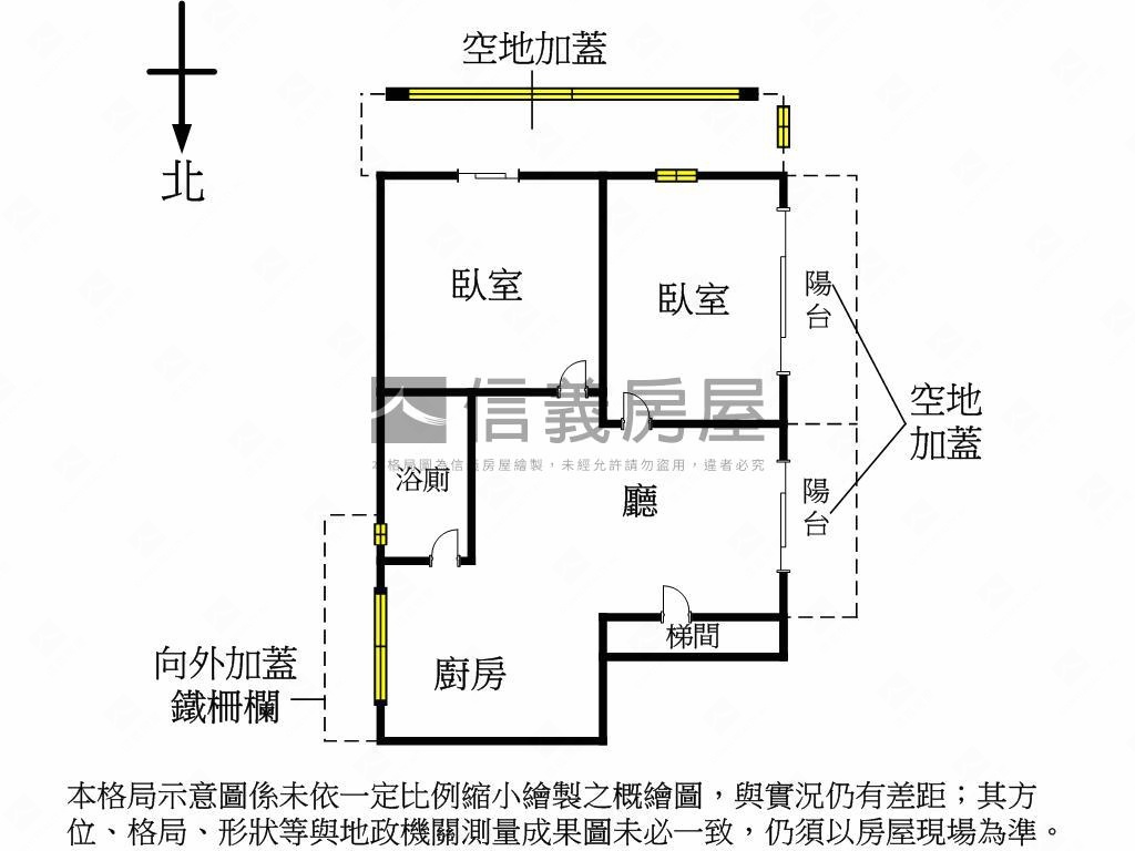 雙敦學區邊間２房房屋室內格局與周邊環境