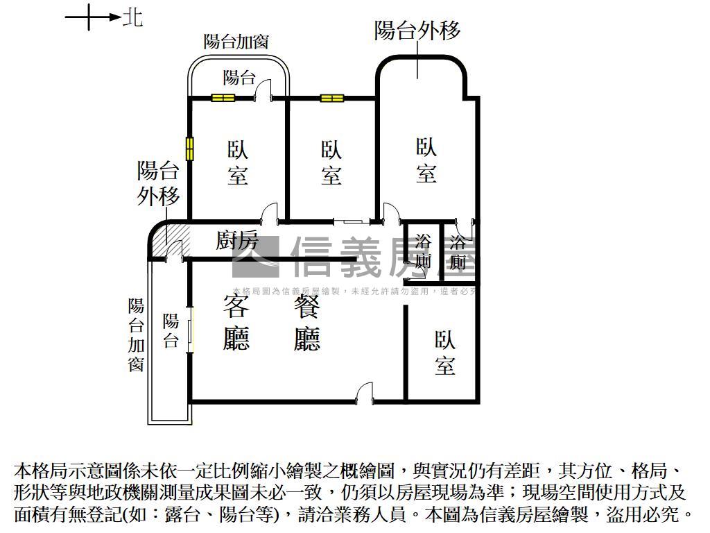 北區千興帝國高樓美景四房房屋室內格局與周邊環境