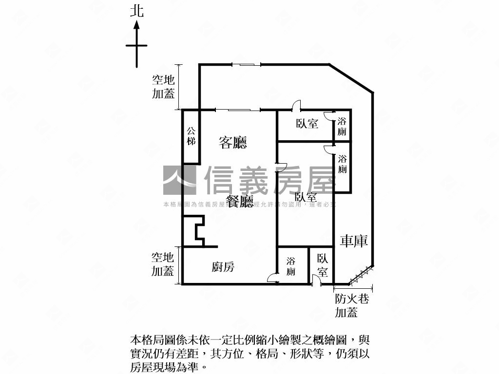 敦北1樓花園住家房屋室內格局與周邊環境