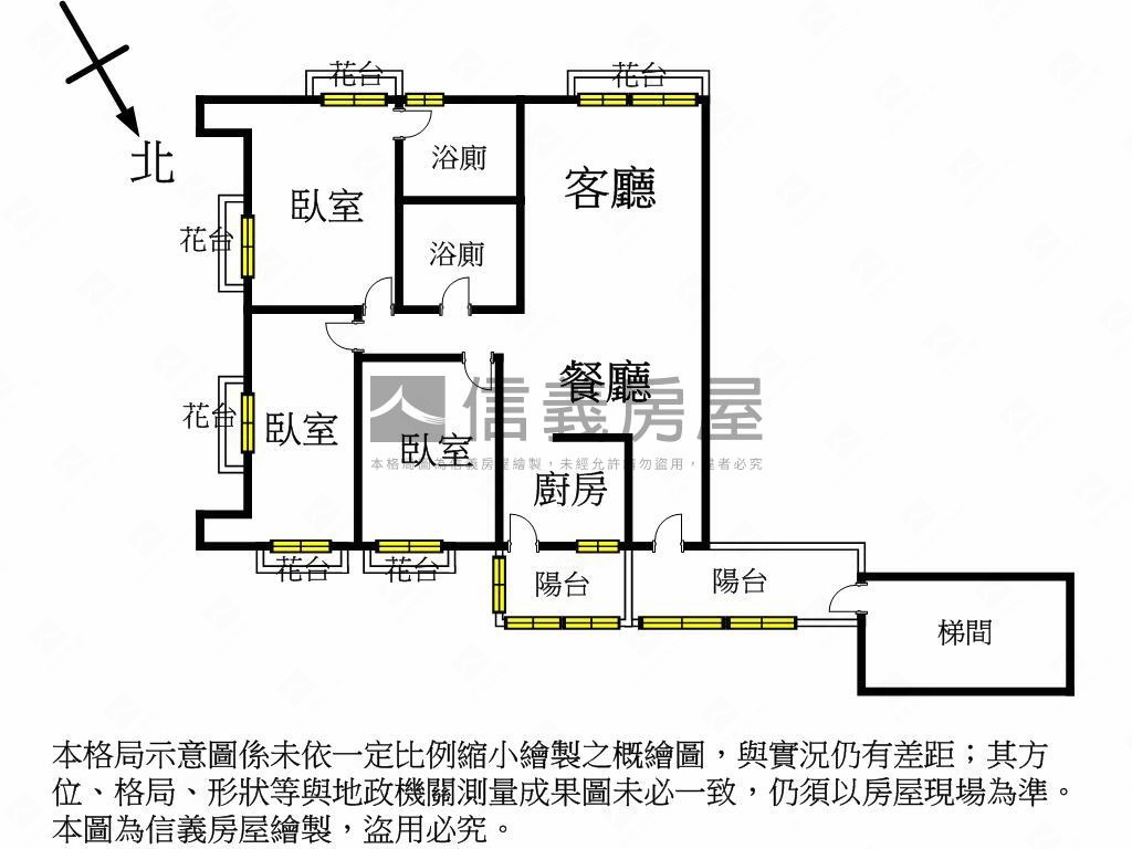 公園捷運邊間高樓電梯三房房屋室內格局與周邊環境