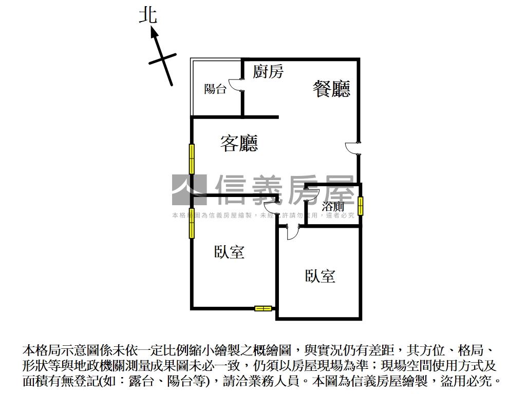 國聚之幸次頂樓兩房平車房屋室內格局與周邊環境