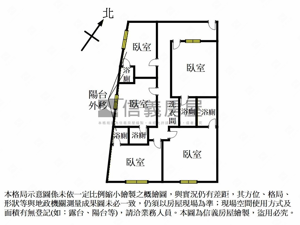 近華誼信義收租大樓Ａ房屋室內格局與周邊環境