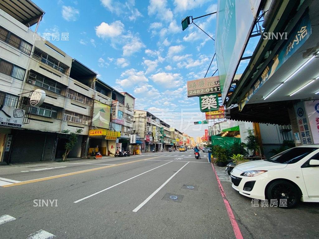 大明路Ｙ字路口顯眼店面房屋室內格局與周邊環境