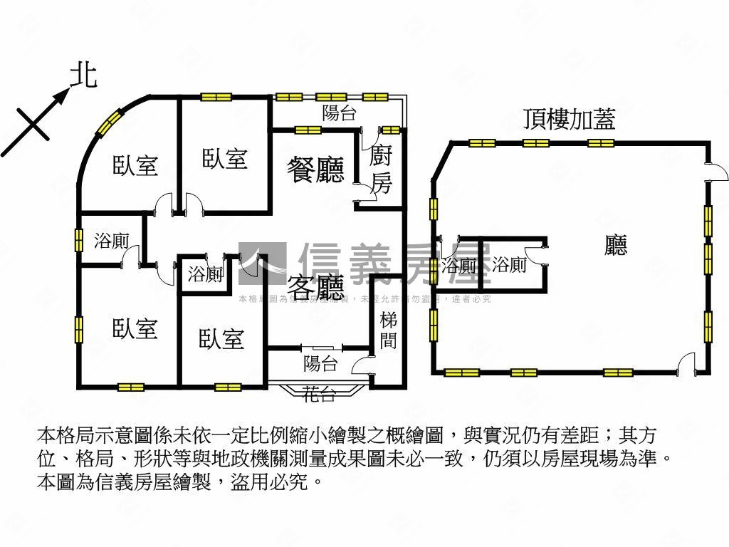 圓通大戶有頂加房屋室內格局與周邊環境