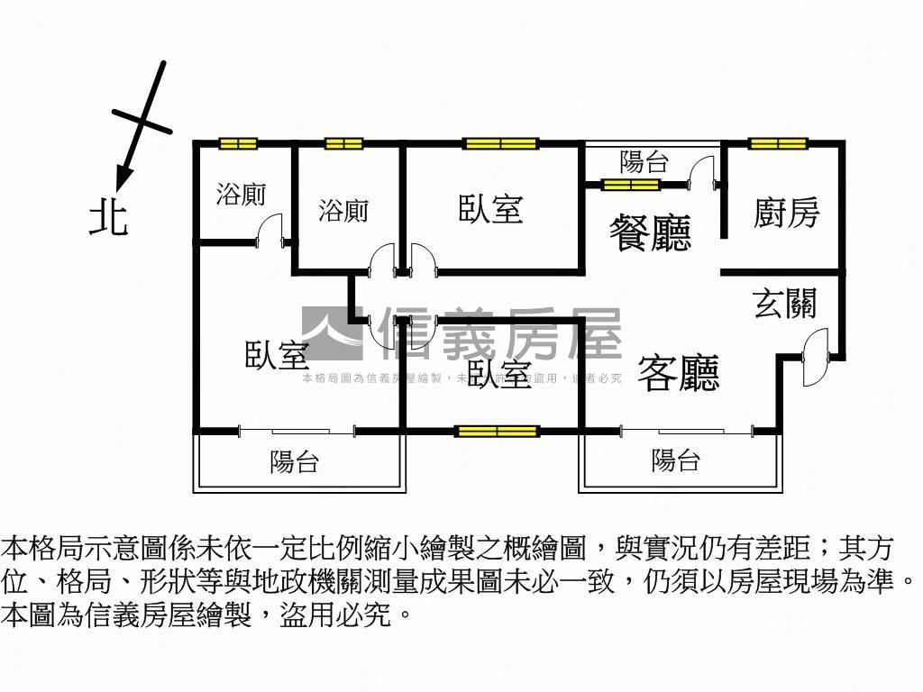 近未來捷運黃線公寓三樓房屋室內格局與周邊環境