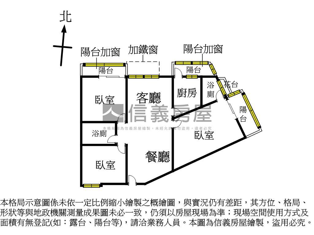 台北華府電梯３房房屋室內格局與周邊環境