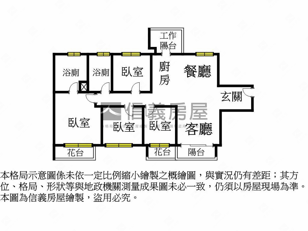鼎峰序美四房Ｃ１２房屋室內格局與周邊環境