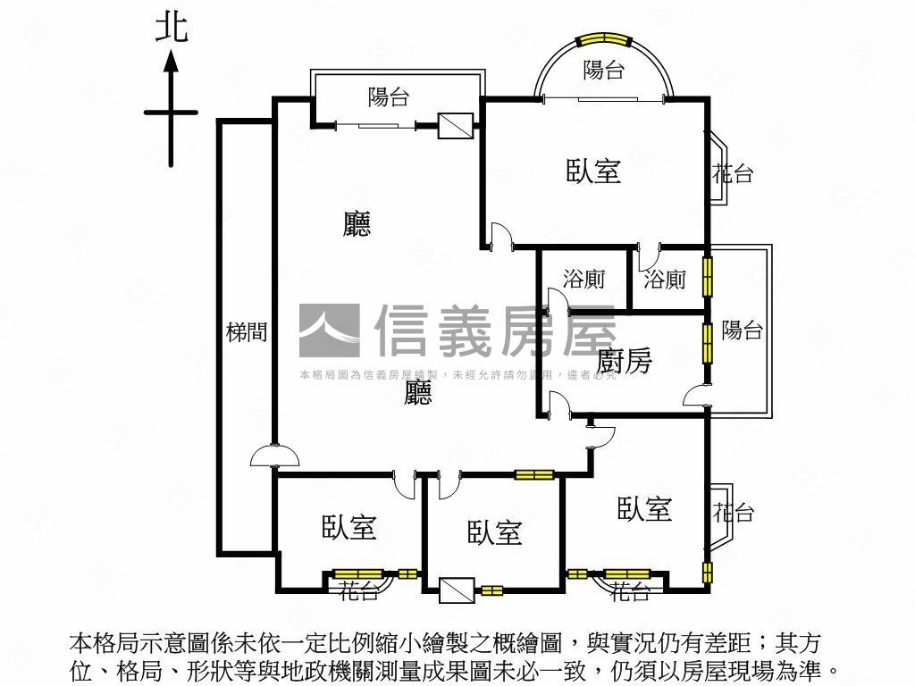 空屋忠明翠堤高樓四房平車房屋室內格局與周邊環境