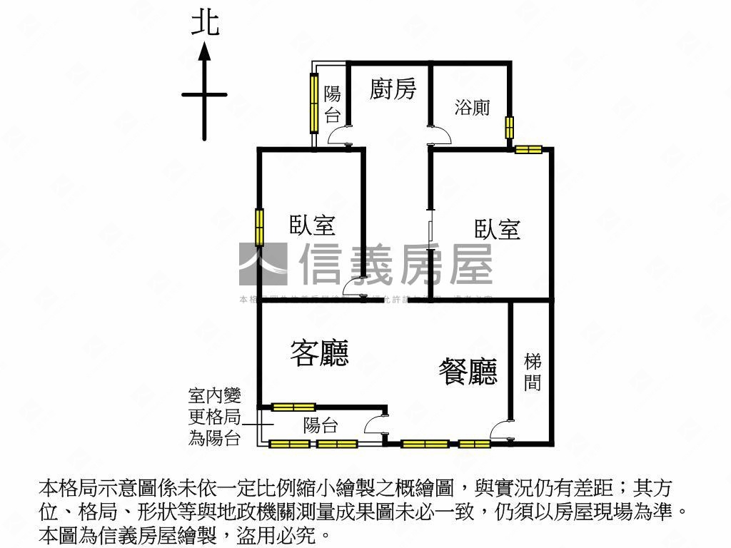 便宜！勤美朝南採光兩房房屋室內格局與周邊環境