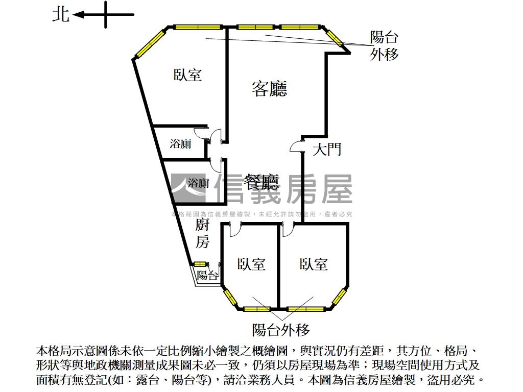 西湖園★高樓景觀電梯三房房屋室內格局與周邊環境