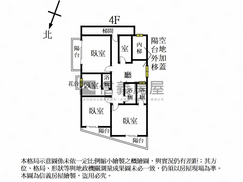 中山二路華廈４Ｆ房屋室內格局與周邊環境