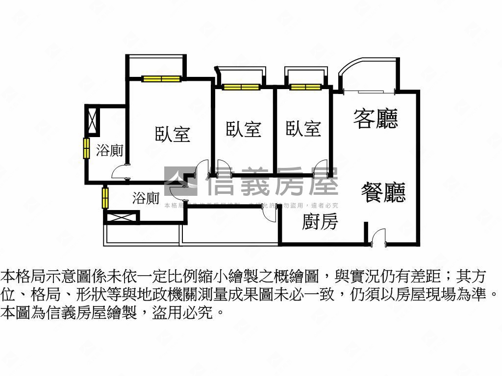 聚富朗朗。三房附Ｂ１平車房屋室內格局與周邊環境
