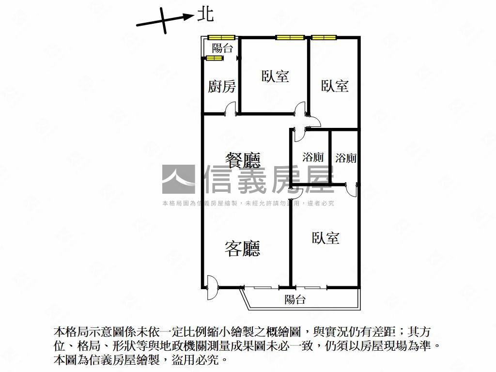 面七賢國小溫馨三房房屋室內格局與周邊環境