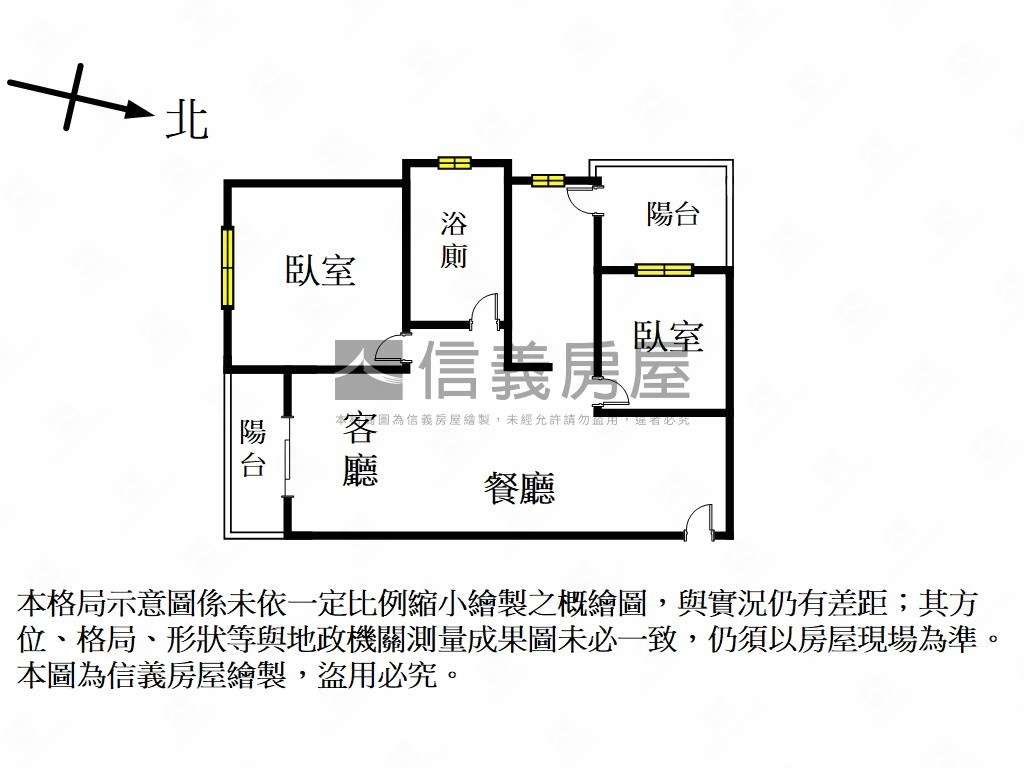 市政御璽外棟稀有兩房房屋室內格局與周邊環境