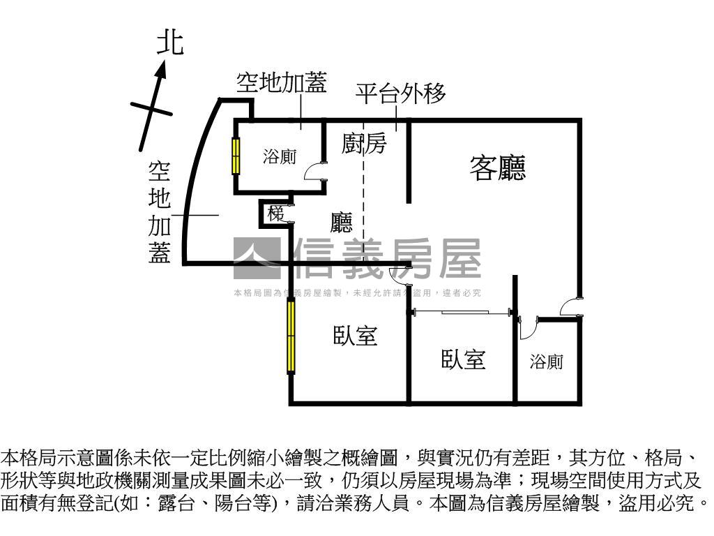 新北投公園兩房樹景一樓房屋室內格局與周邊環境