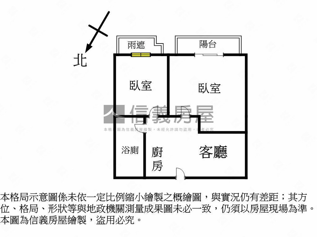 聯上Ｖ１高樓美雙房房屋室內格局與周邊環境