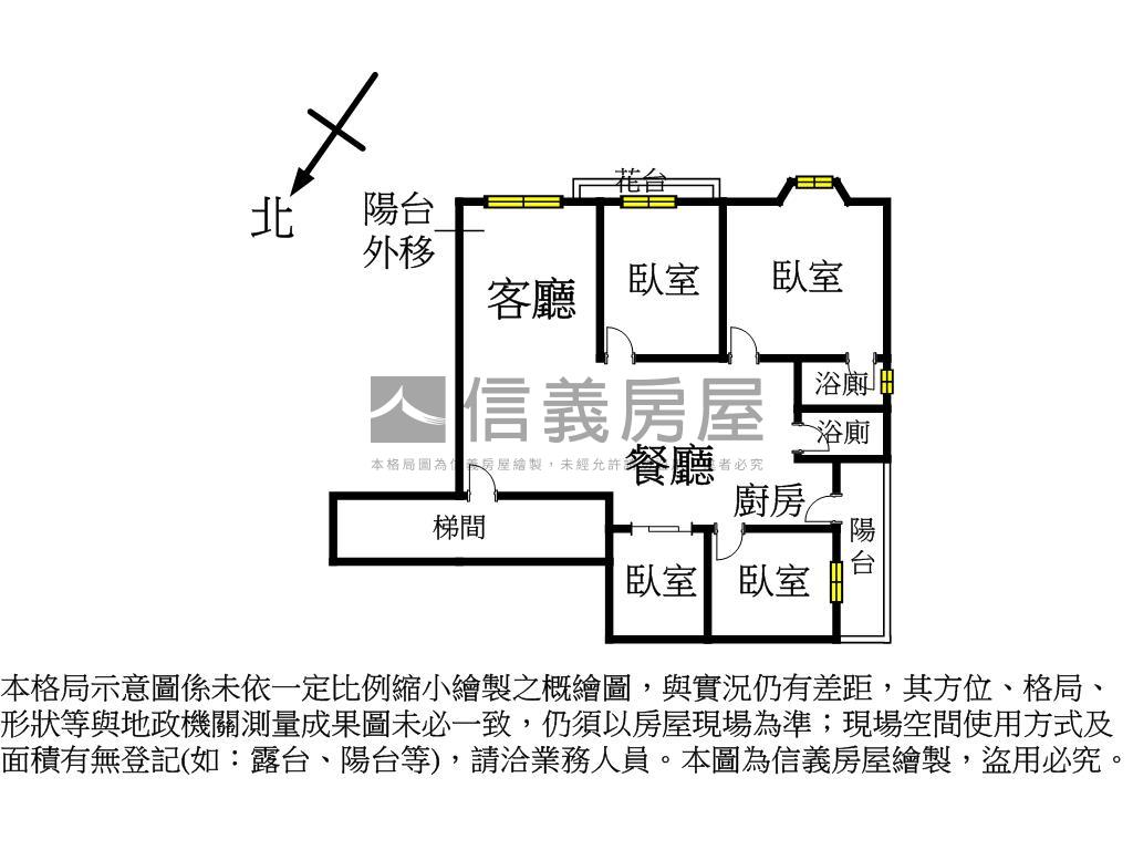 東方之龍美４房房屋室內格局與周邊環境