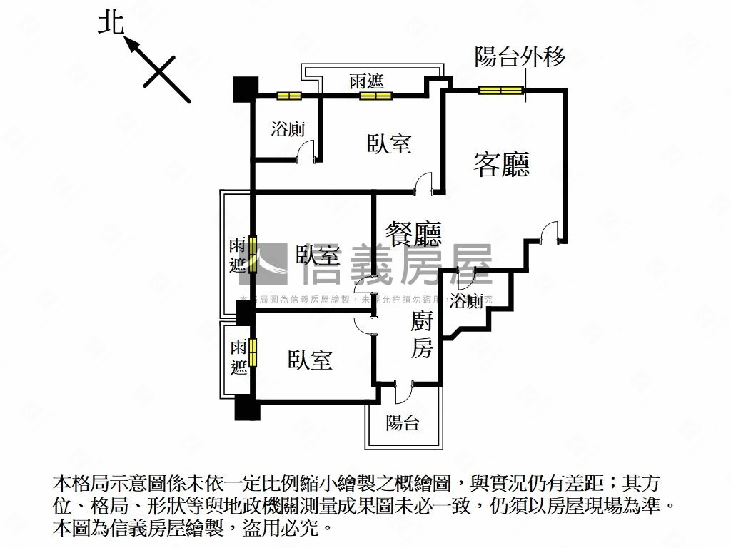 近未來萬大線採光三房電梯房屋室內格局與周邊環境