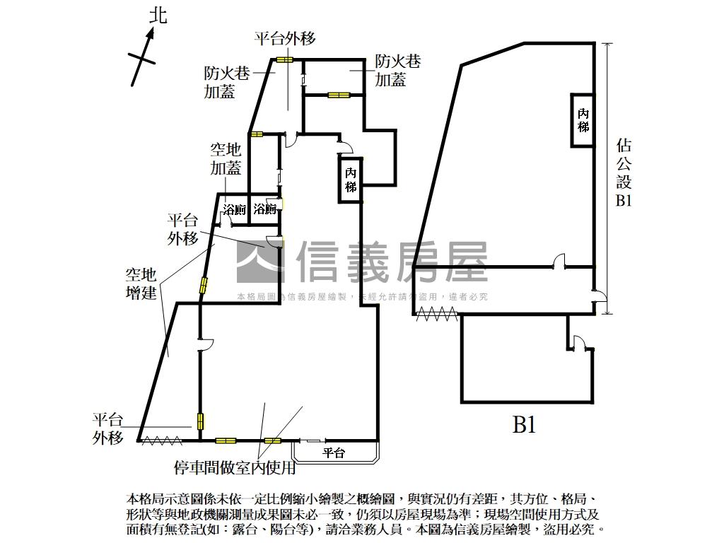 區公所文武百業店辦房屋室內格局與周邊環境