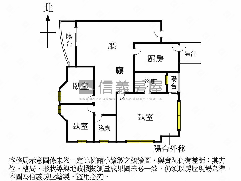 西區勤美旁三房視野戶房屋室內格局與周邊環境