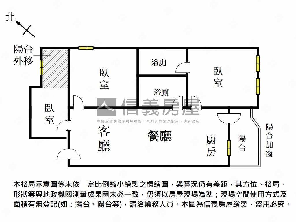 近市醫美妝三房房屋室內格局與周邊環境