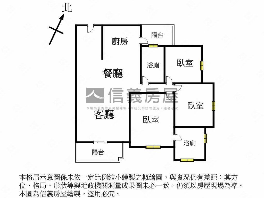 面河岸三房雙獨立平車房屋室內格局與周邊環境