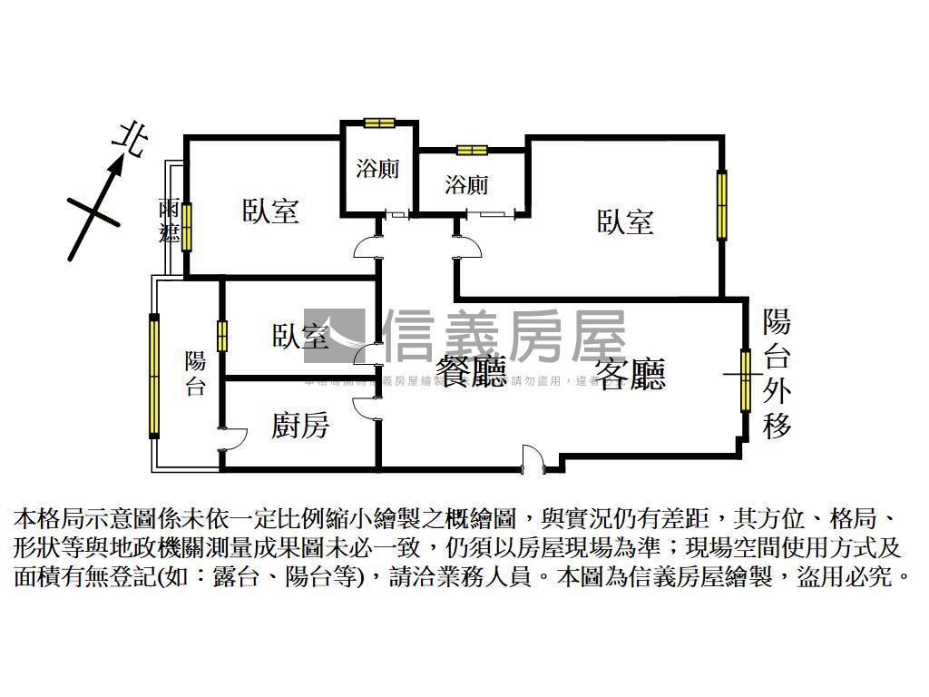 藝文中正京華三房房屋室內格局與周邊環境