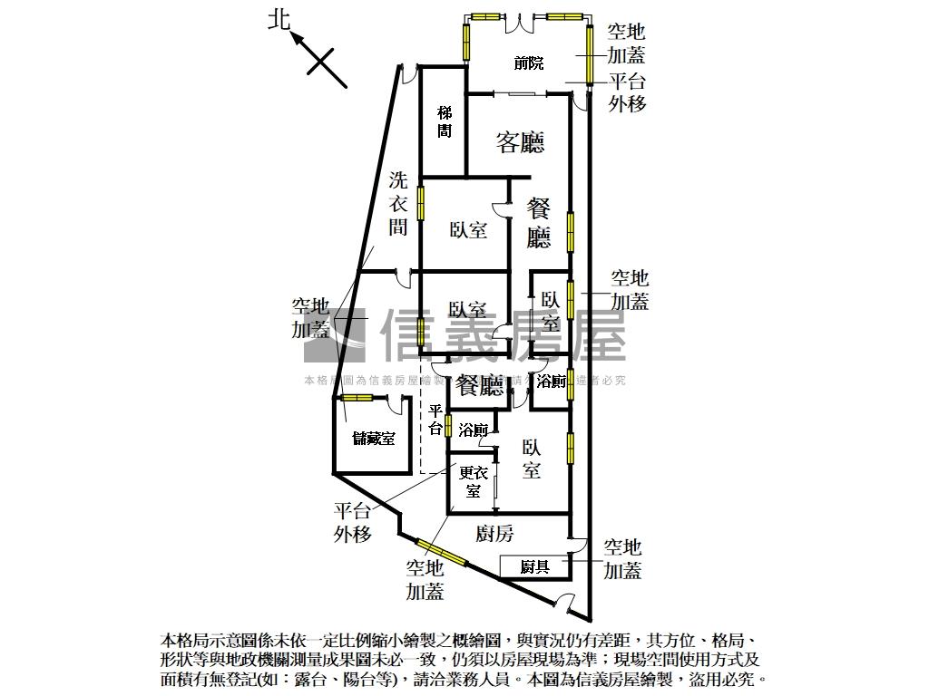 捷運、靜巷大間美一樓房屋室內格局與周邊環境