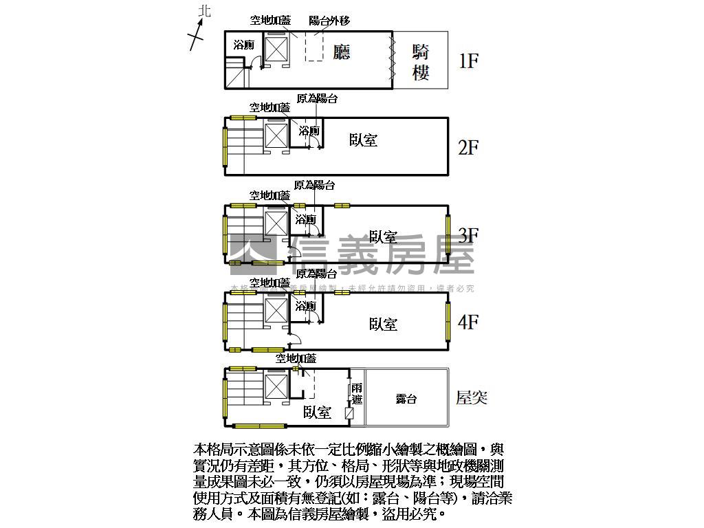 近新堀江鋼骨結構透天房屋室內格局與周邊環境