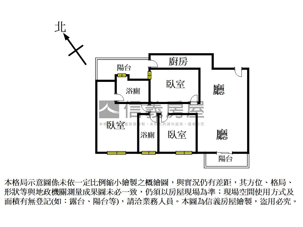 勝麗進行曲三房平車房屋室內格局與周邊環境