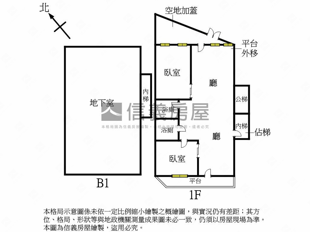 北投稀有公寓一樓店面房屋室內格局與周邊環境