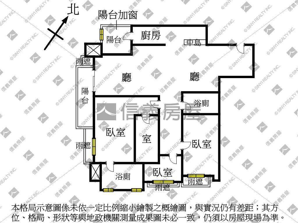 昕樂章古典樹梢景３房房屋室內格局與周邊環境