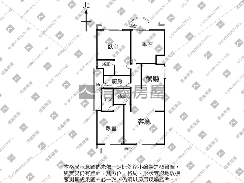 民生大三房附車位房屋室內格局與周邊環境