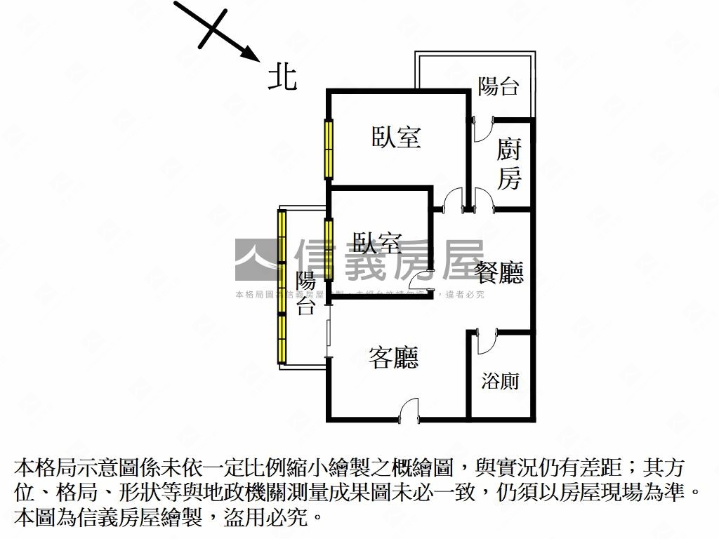 新視窗方正２房房屋室內格局與周邊環境