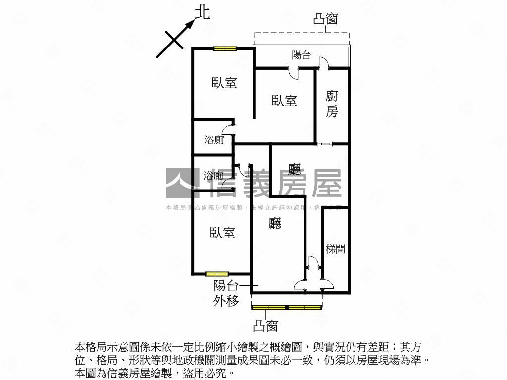 近捷運◆寬敞３房２樓美寓房屋室內格局與周邊環境