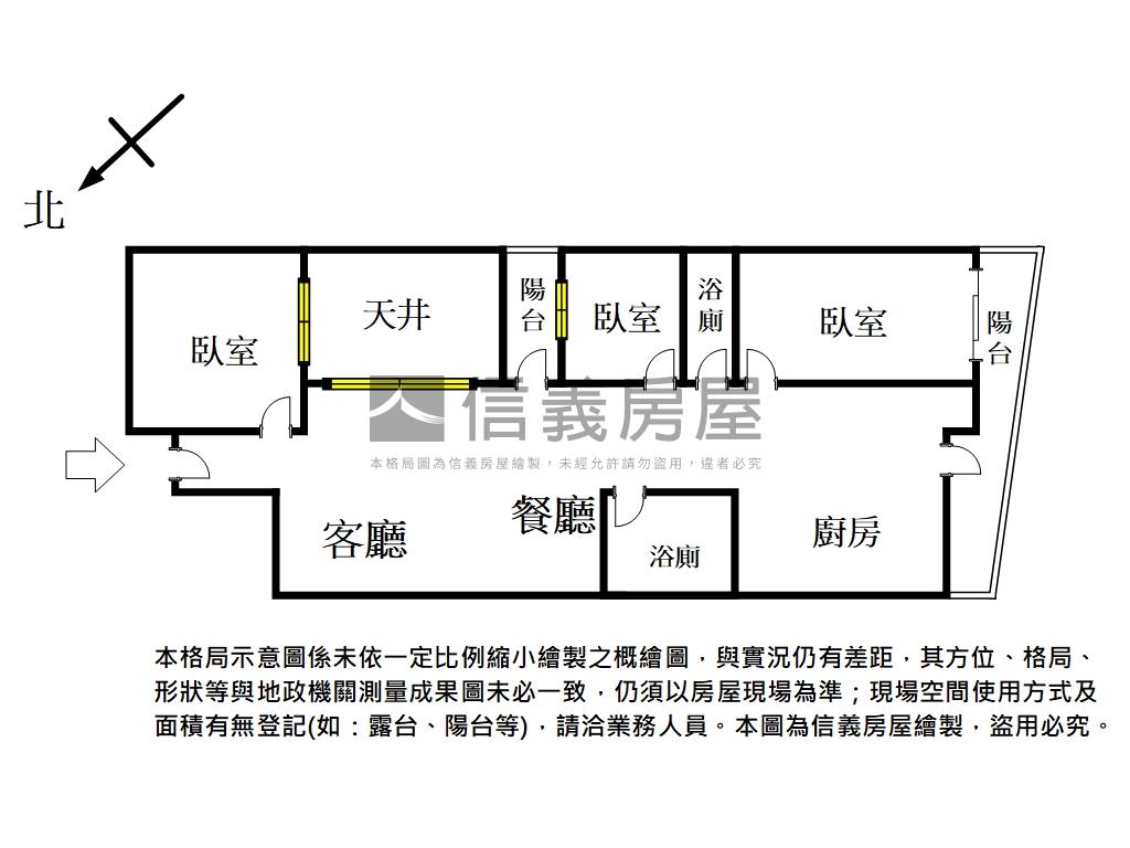 北門商圈潛力三房宅房屋室內格局與周邊環境