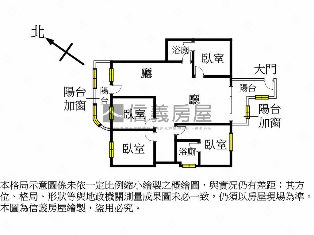 專任陽明世紀四房附平車位房屋室內格局與周邊環境