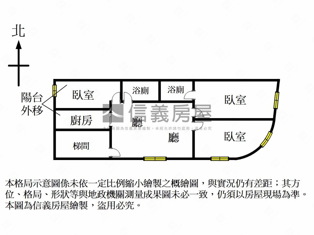 明志邊間三房裝潢美寓房屋室內格局與周邊環境