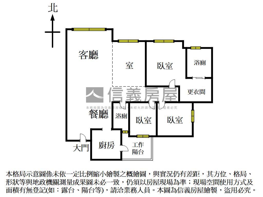 國聚花園現隔三房視野戶房屋室內格局與周邊環境