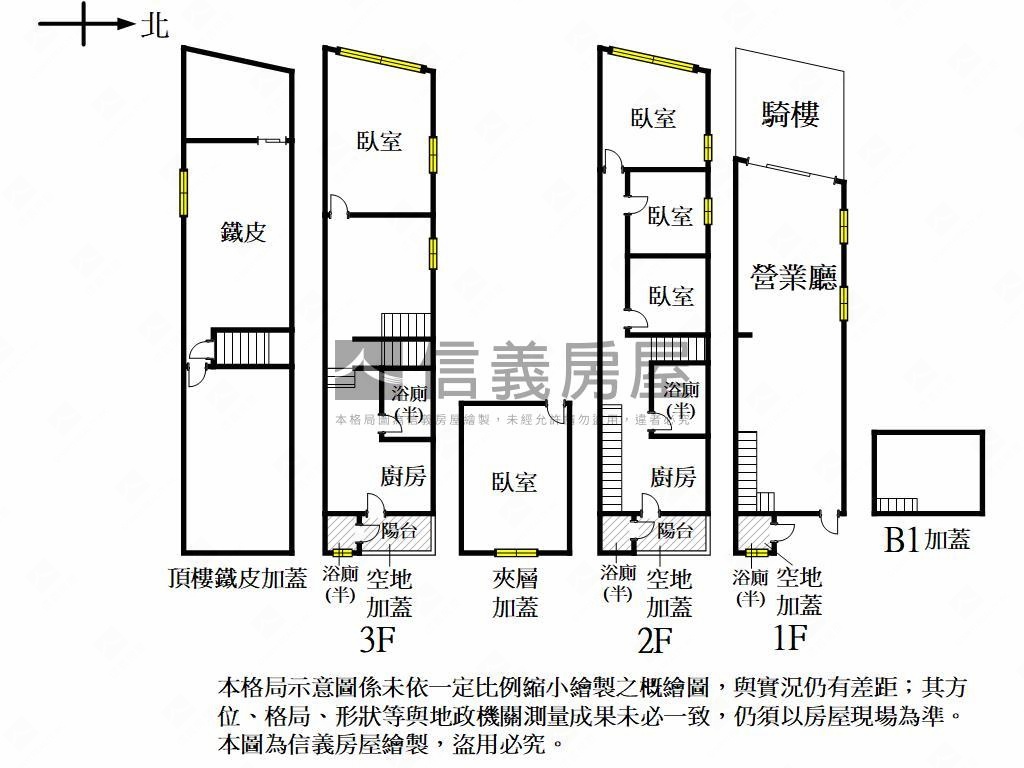 復興一路正路透天店面房屋室內格局與周邊環境