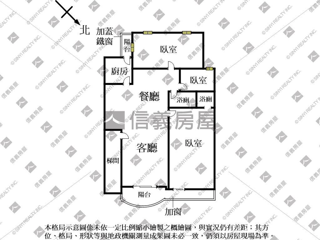 挹翠美景電梯大３房房屋室內格局與周邊環境