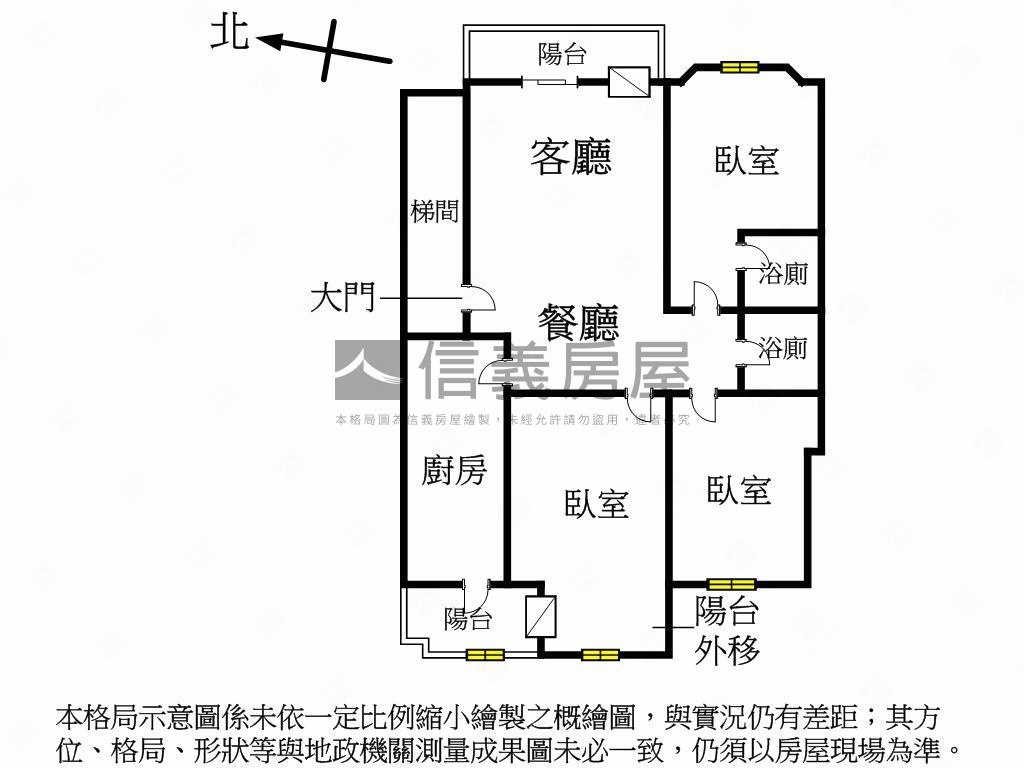 天母美廈電梯３房首選房屋室內格局與周邊環境