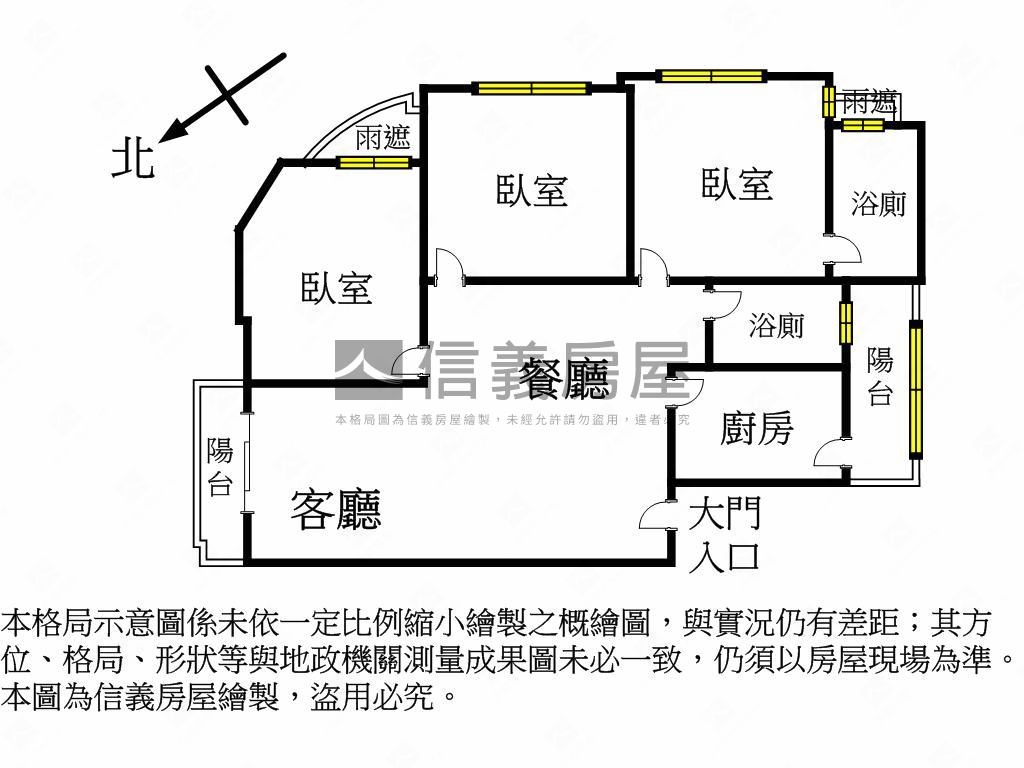 集美雙匯捷運美３房房屋室內格局與周邊環境