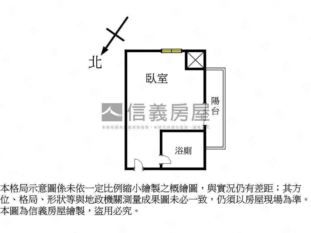 雙面採光。陽台套房房屋室內格局與周邊環境
