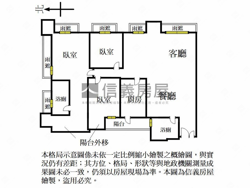 近未來捷運御丰莊園三房房屋室內格局與周邊環境