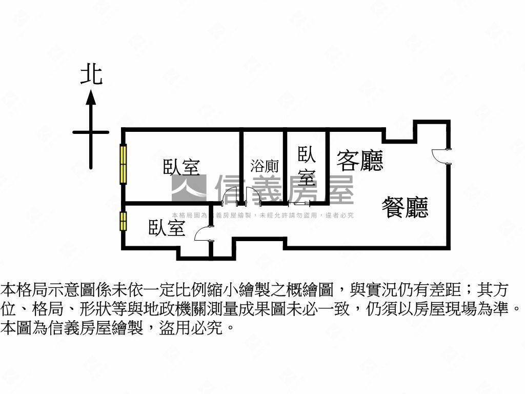 全新裝潢雙語學區電梯３房房屋室內格局與周邊環境