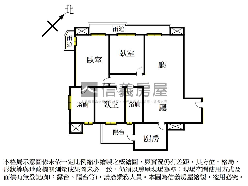忠孝大院稀有三房房屋室內格局與周邊環境